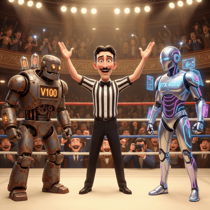 Used Tesla V100 vs New RTX 4070 Ti