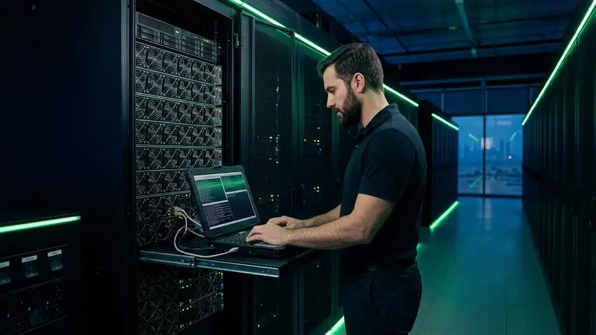 AI engineer deploying an LLM inference engine on a GPU server