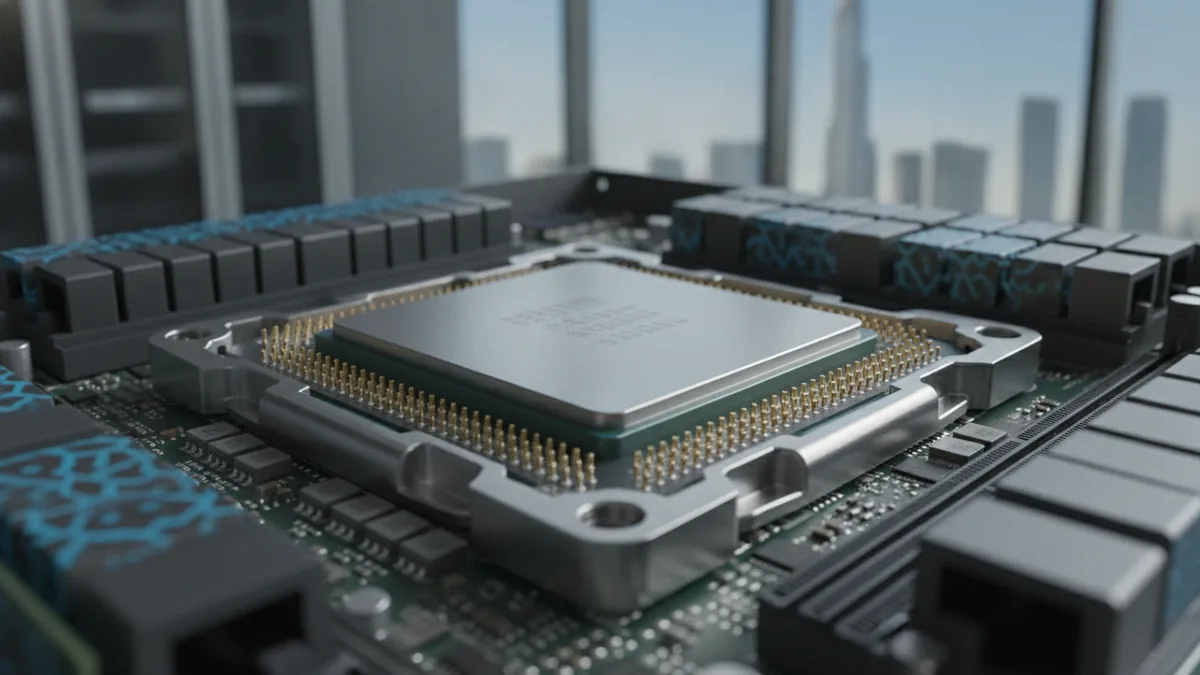 Intel Xeon 6 server processor in a socket